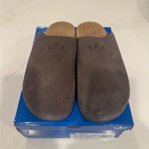 Adidas Men's Charcoal Suede Slip-On Loafers